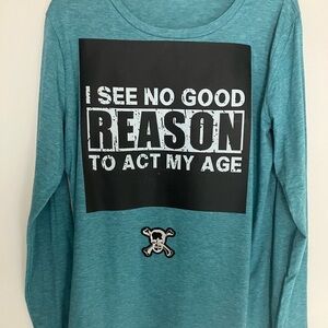 NWOT. Men’s long sleeve fall t shirt.  Custom made